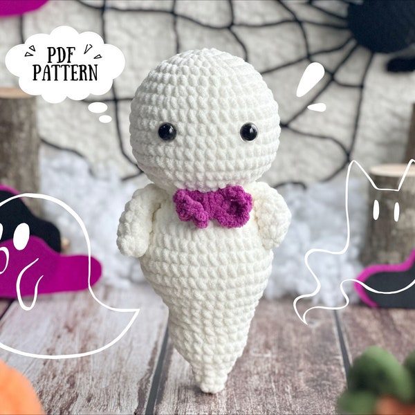 Ghost Crochet Pattern, Halloween Crochet, Holiday Decor, Stuffed Animal, Amigurumi Crochet Pattern, Halloween Decoration, Stuffed Dolls