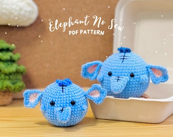 Elefant No Sew Häkelanleitung, Elefant Häkelanleitung, Amigurumi Häkelanleitung, Elefant Amigurumi Häkelanleitung