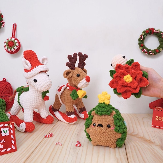 ハンドメイド クリスマス 編みぐるみ ガーランド インテリア イベント