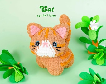 Cat Crochet Pattern, Amigurumi Crochet Pattern, Beginner Friendly Soft Toy Guide, DIY Stuffed Animal Instructions, PDF Crochet Pattern