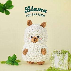 Llama Crochet Pattern, Low Sew Amigurumi Crochet Patterns, Low Sew Crochet Pattern, Plushie Pattern, PDF Crochet Pattern