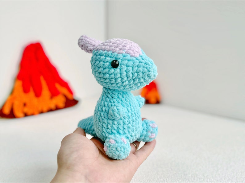 Combo Dinosaur No Sew Crochet Pattern, Parasaurolophus Pattern, Pterosauria Pattern, Ankylosaurus Pattern, Plesiosaurus Crochet Pattern 画像 2