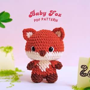 Baby Fox Crochet Pattern, Stuffed Animal Crochet Pattern, Amigurumi Crochet Pattern, Fox Crochet Pattern, PDF Crochet Pattern