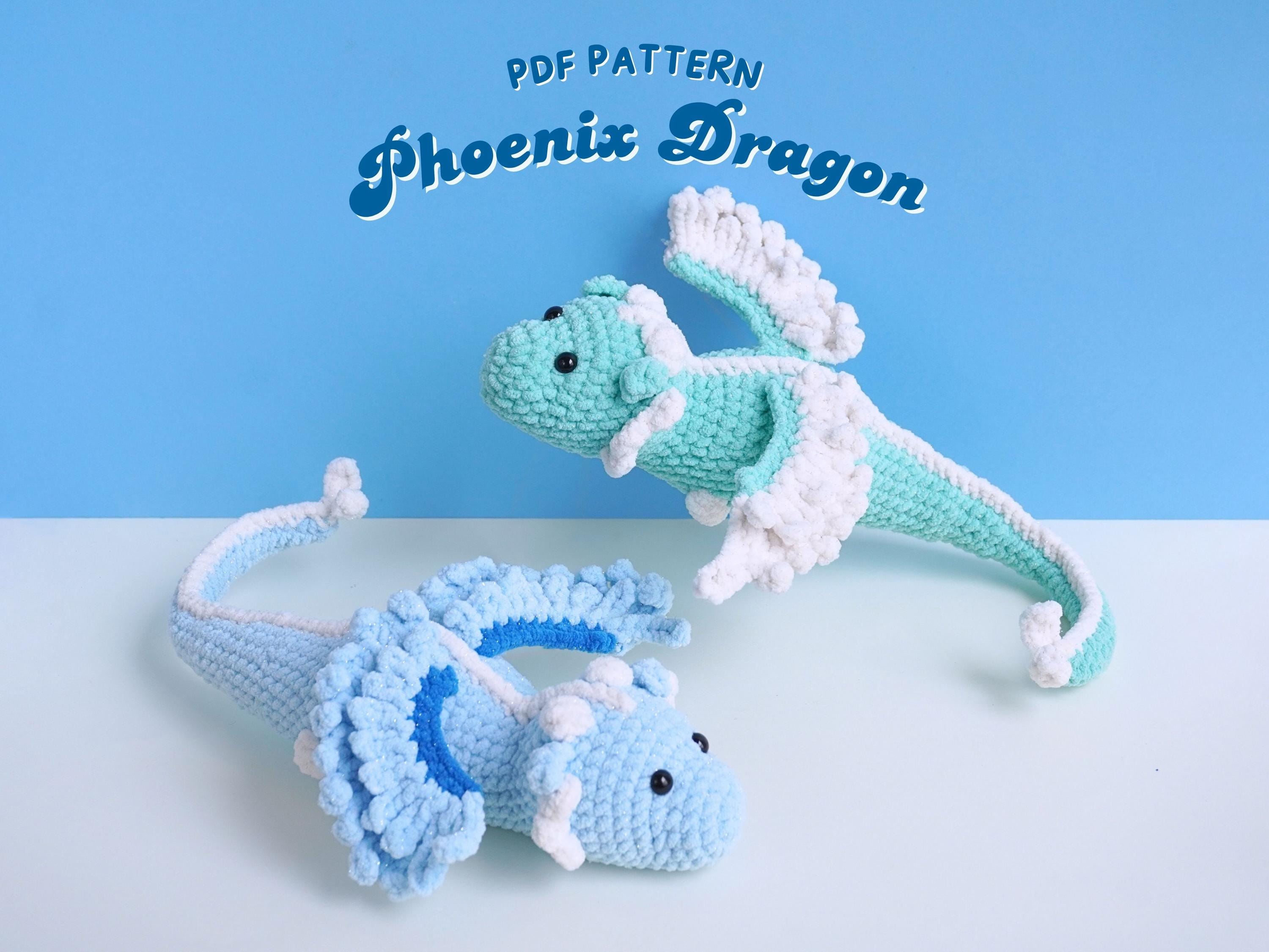 Phoenix Dragon Crochet Pattern, Amigurumi Crochet Pattern, Dragon Crochet Pattern, Adorable Dragon Crochet Pattern, No Sew Crochet Pattern