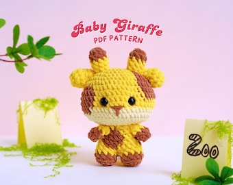 Baby Giraffe Crochet Pattern, Stuffed Animal Crochet Pattern, Amigurumi Crochet Pattern, Giraffe   Crochet Pattern, PDF Crochet Pattern