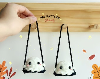 Ghost Sit On Swing Crochet Pattern, Ghost Crochet Pattern, Halloween Crochet Patterns