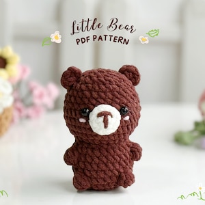 Teddy Bear No Sew Crochet Pattern, No Sew Amigurumi Crochet Patterns, Crochet Pattern, Plushie Pattern