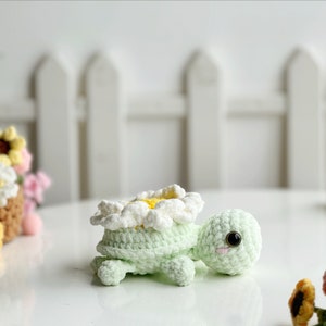 Turtle No Sew Crochet Pattern, Bumble Bee Turtle Pattern, Daisy Turtle ...