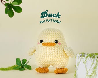 Duck Crochet Pattern, Low Sew Amigurumi Crochet Patterns, Low Sew Crochet Pattern, Plushie Pattern, PDF Crochet Pattern