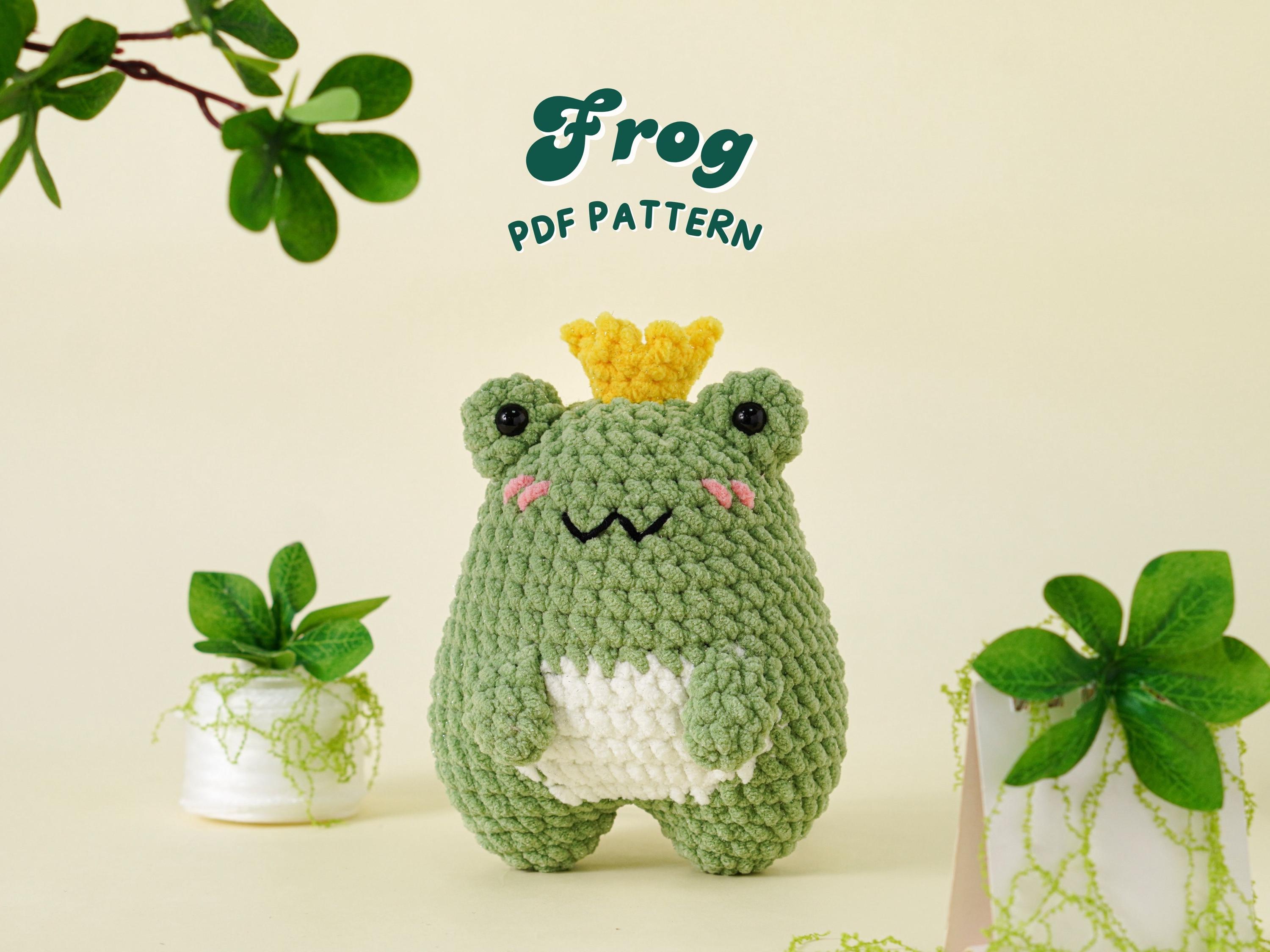 Grenouille De Poche Animaux De Compagnie Crochet Main - Orange Avec Habits (Sans Chaussures) - Thème Princesse