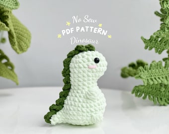 Tyrannosaurus Dinosaur No Sew Crochet Pattern Dinosaur Jurassic World No Sew Pattern, No Sew Amigurumi Crochet Patterns