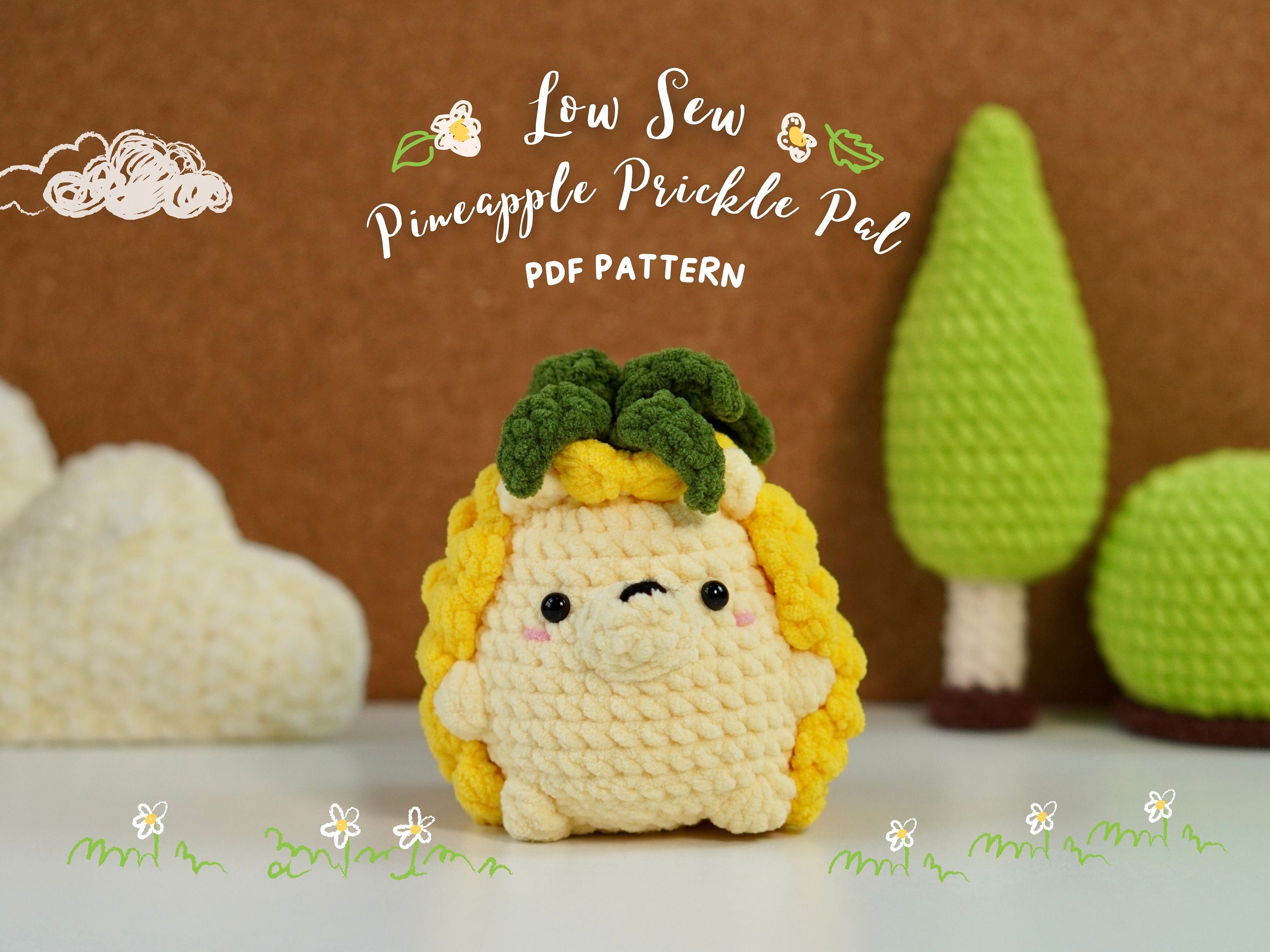 パイナップルのかぎ針編みパターン - Etsy 日本