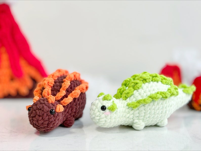 Combo Dinosaur No Sew Crochet Pattern, Parasaurolophus Pattern, Pterosauria Pattern, Ankylosaurus Pattern, Plesiosaurus Crochet Pattern 画像 8