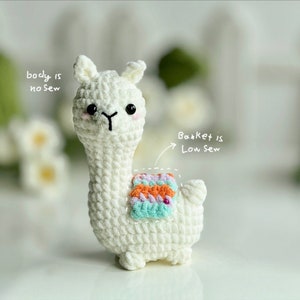 llama Low Sew Crochet Pattern, No Sew Amigurumi Crochet Patterns, Crochet Pattern, Plushie Pattern image 2