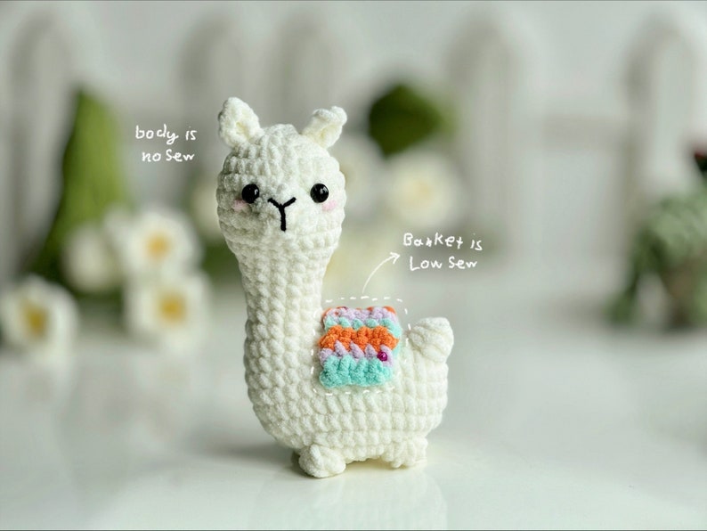 llama Low Sew Crochet Pattern, No Sew Amigurumi Crochet Patterns, Crochet Pattern, Plushie Pattern image 2