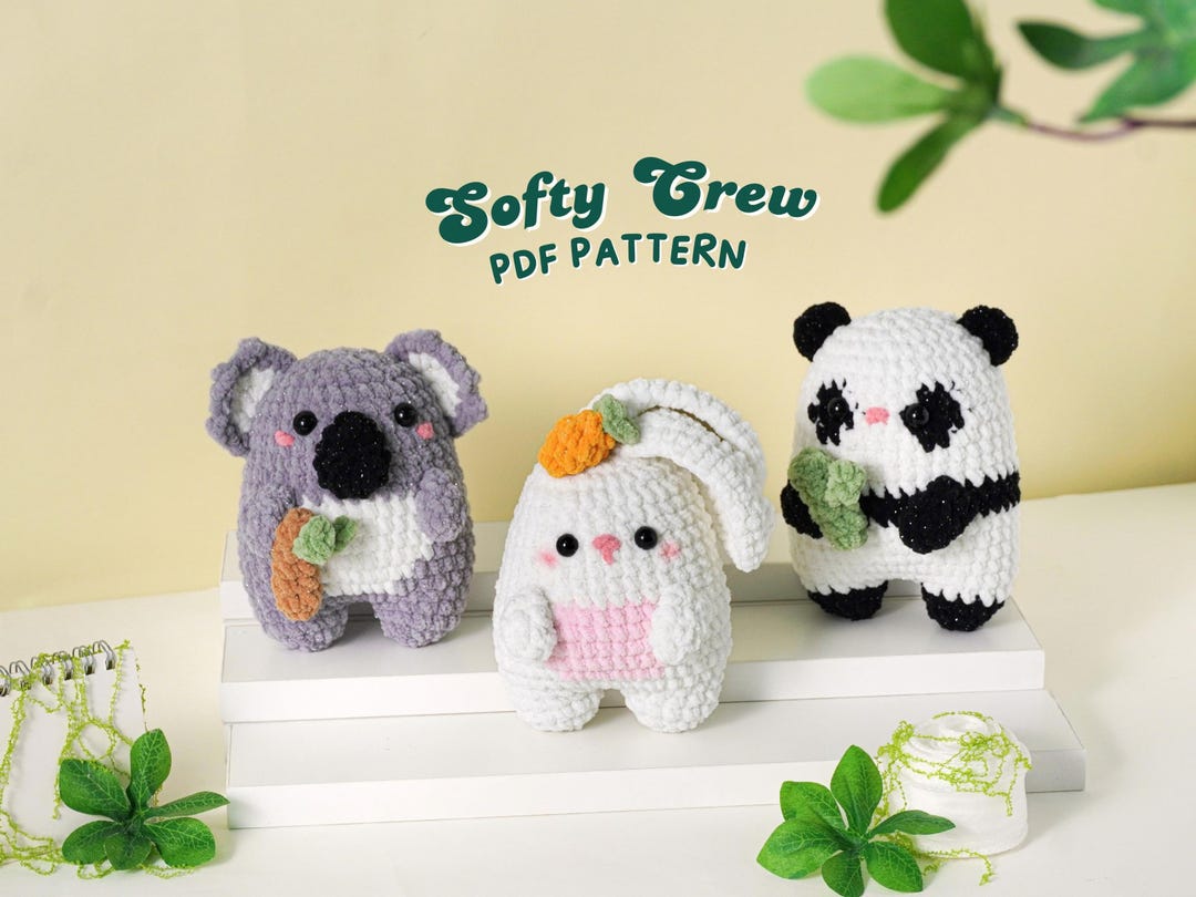 Softy Crew Crochet Patterns Bundle | Rabbit Pattern, Koala Pattern ...
