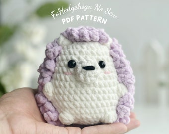 Hedgehog No Sew Crochet Pattern, No Sew Amigurumi Crochet Patterns, Crochet Pattern, Plushie Pattern