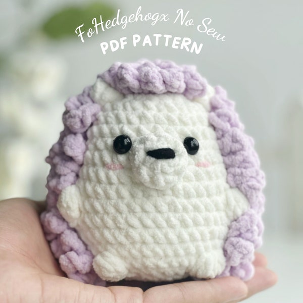 Egel Geen Naai Haakpatroon, Geen Naai Amigurumi Haakpatronen, Haakpatroon, Plushie Patroon