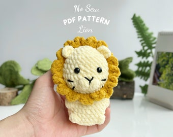 Lion No Sew Crochet Pattern, No Sew Amigurumi Crochet Patterns, Crochet Pattern, Plushie Pattern