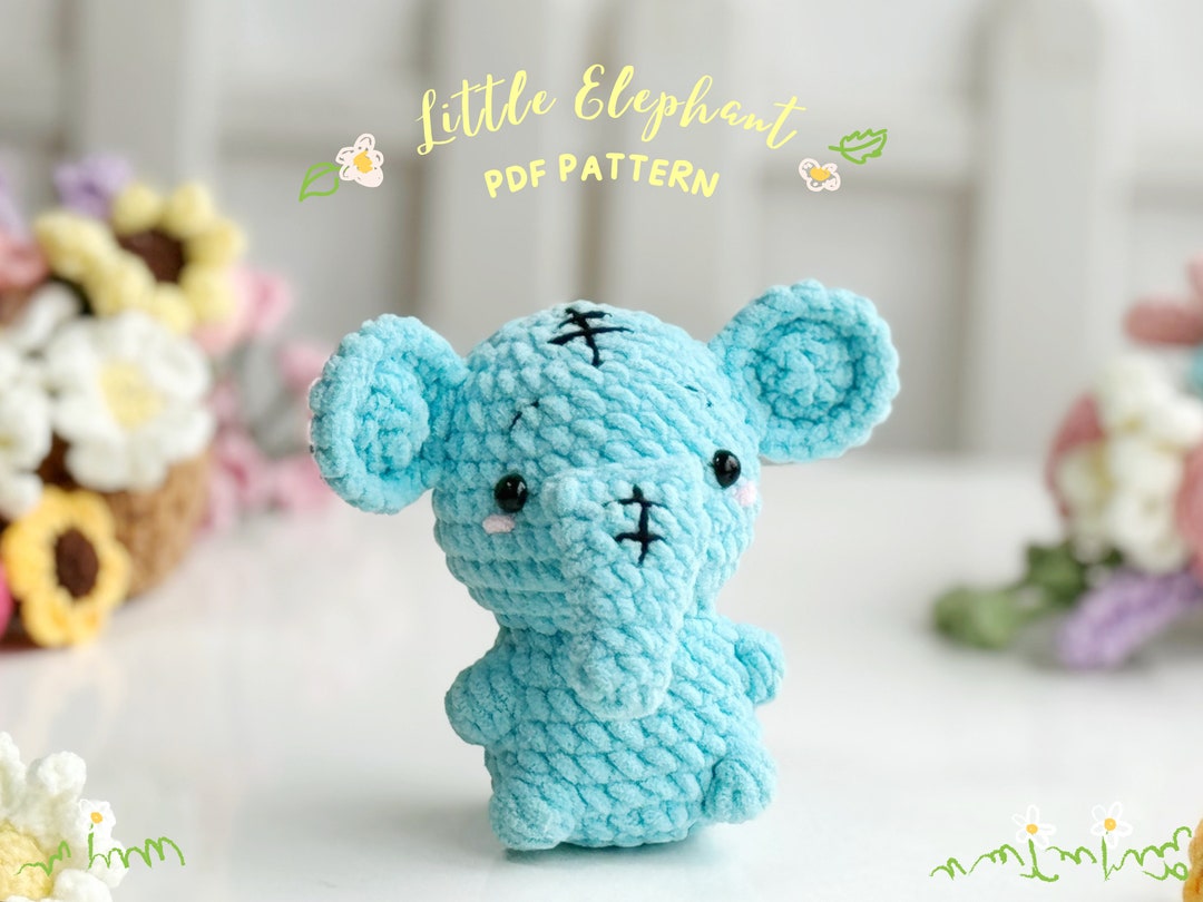 Elephant No Sew Crochet Pattern, No Sew Amigurumi Crochet Patterns ...