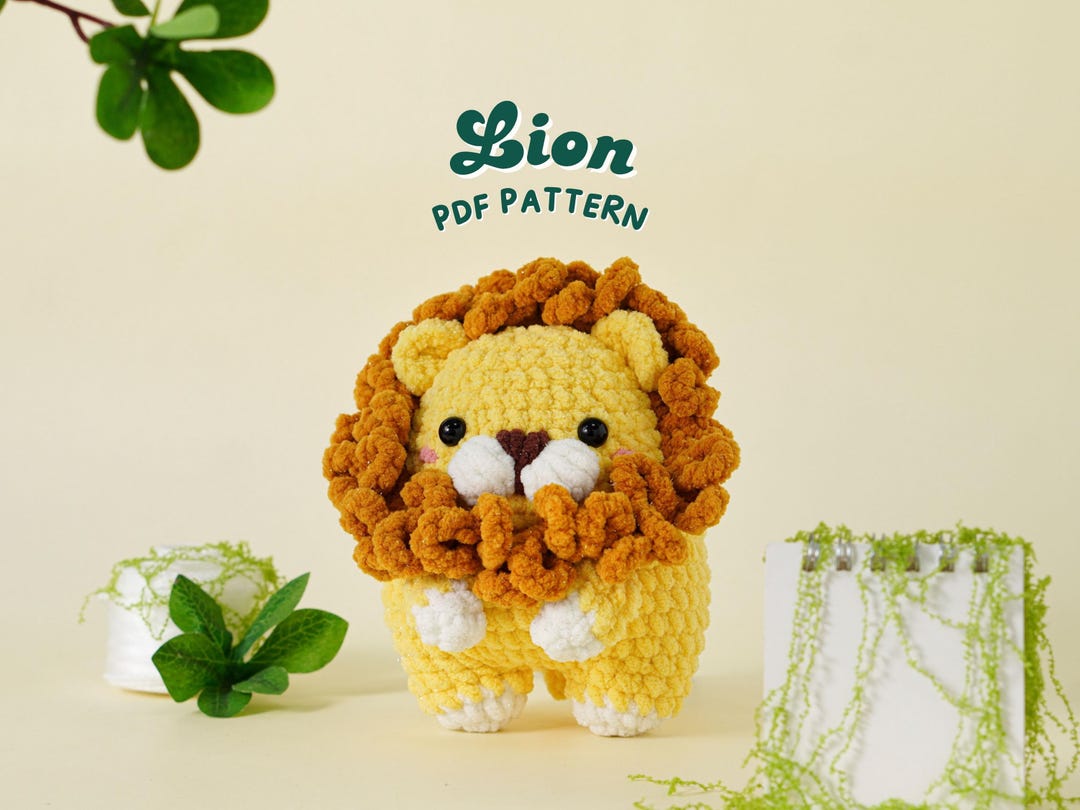 Lion Crochet Pattern, Low Sew Amigurumi Crochet Patterns, Low Sew ...