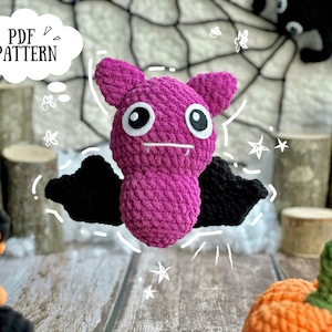 Mini pipistrello Halloween schema uncinetto, schema uncinetto kawaii Halloween, schemi uncinetto amigurumi Halloween