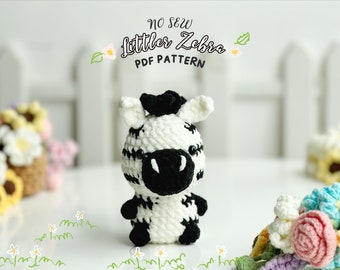 Zebra No Sew Crochet Pattern, No Sew Amigurumi Crochet Patterns, Crochet Pattern, Plushie Pattern