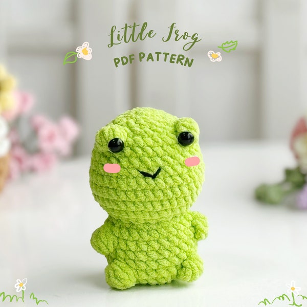 Frog No Sew Crochet Pattern, No Sew Amigurumi Crochet Patterns, Crochet Pattern, Plushie Pattern