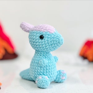 Combo Dinosaur No Sew Crochet Pattern, Parasaurolophus Pattern, Pterosauria Pattern, Ankylosaurus Pattern, Plesiosaurus Crochet Pattern 画像 5