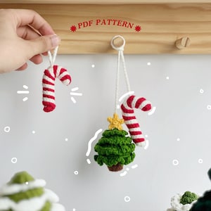 Weihnachten Auto Hängen Häkelanleitung, Amigurumi Häkelanleitungen, Auto hängen x-mas pine Häkelanleitung