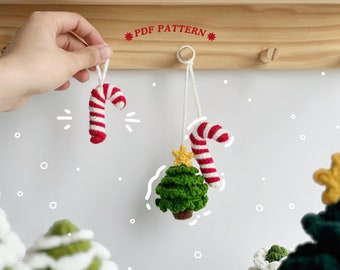 Christmas Car Hanging Crochet Pattern, Amigurumi Crochet Patterns, Car hanging x-mas pine Crochet Pattern