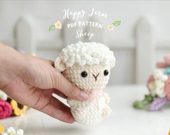 Sheep No Sew Crochet Pattern, No Sew Amigurumi Crochet Patterns, Crochet Pattern, Plushie Pattern