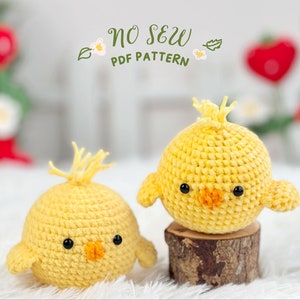 Chick Crochet Pattern, No Sew Amigurumi Crochet Pattern, No Sew Crochet Pattern, Chicken Crochet Pattern