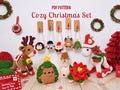 Christmas Amigurumi Bundle, Christmas Crochet Patterns, Car Hanging Christmas Pattern, Christmas Holiday Crochet Patterns