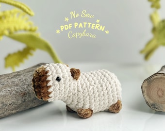 Capybara No Sew Crochet Pattern, No Sew Amigurumi Crochet Patterns, Crochet Pattern, Plushie Pattern