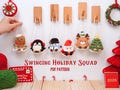 Swinging Holiday Squad Crochet Patterns, Christmas Car Hanging Crochet Pattern, Christmas Holiday Crochet Patterns