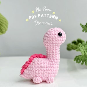 Brachiosaurus Dinosaur No Sew Crochet Pattern, Dinosaur Jurassic World No Sew Pattern, No Sew Amigurumi Crochet Patterns