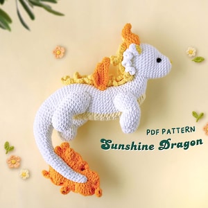 Sunshine Dragon Crochet Pattern, Amigurumi Crochet Pattern, Dragon Crochet Pattern, Adorable Dragon Crochet Patter, PDF Crochet Pattern