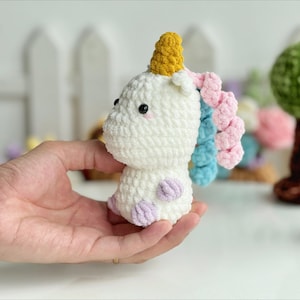 Unicorn No Sew Crochet Pattern, No Sew Amigurumi Crochet Patterns, Crochet Pattern, Plushie Pattern image 2