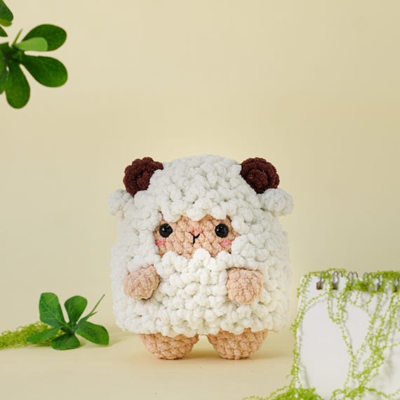 羊の編み図、編みやすい編みぐるみ編み図、編みやすい編み図