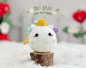 Unicorn Crochet Pattern, No Sew Amigurumi Crochet Pattern, No Sew Crochet Pattern, Crochet Pattern