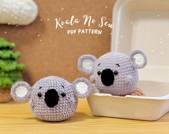 Koala No Sew Crochet Pattern, Koala Crochet Pattern, Amigurumi Crochet Pattern, Koala Amigurumi Crochet Pattern