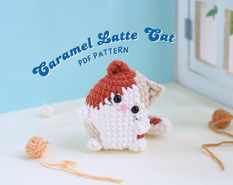 Pippin Caramel Latte Cat Crochet Pattern, Stuffed Animal Crochet Pattern, Amigurumi Crochet Pattern, Cat Crochet Pattern