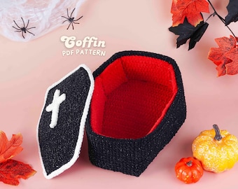 Halloween Coffin Crochet Pattern, Halloween Crochet Pattern, Coffin Crochet Pattern, Amigurumi Crochet Pattern, PDF Crochet Pattern