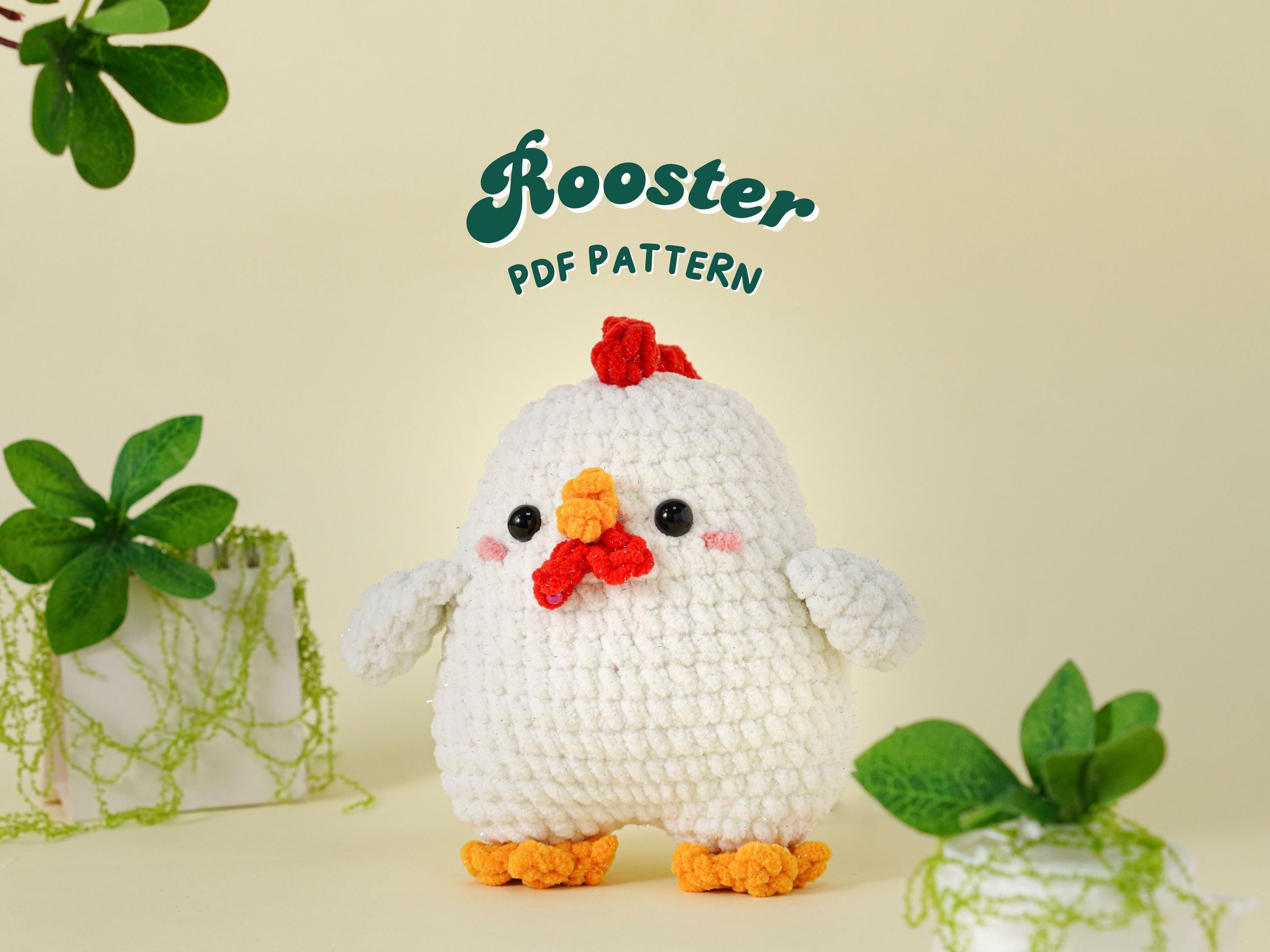 30 Rooster Crochet Patterns to Add Farmhouse Charm to Your Home Decor 23 Low Sew Rooster Amigurumi Crochet Pattern PDF