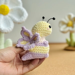 Modèle au crochet sans couture dinosaure tournesol, Modèle dinosaure papillon au crochet, Modèle au crochet abeille-rex, Modèles au crochet Amigurumi sans couture image 7