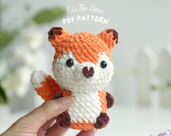 Fuchs No Sew Häkelanleitung, No Sew Amigurumi Häkelanleitungen, Häkelanleitung, Plüschtier