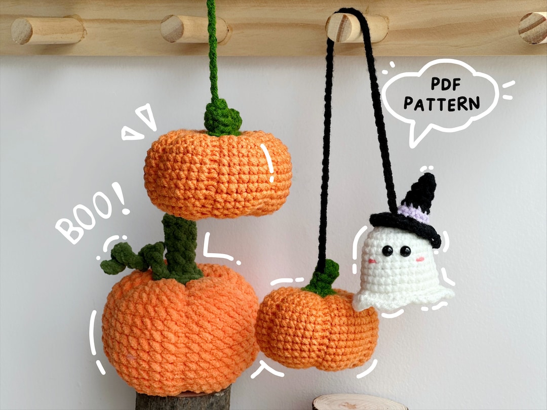 Pumpkin Crochet Pattern, Ghost Crochet Pattern, Halloween Crochet ...