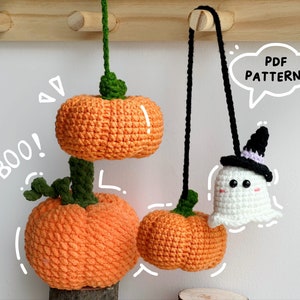 Pumpkin Crochet Pattern, Ghost Crochet Pattern, Halloween Crochet Patterns