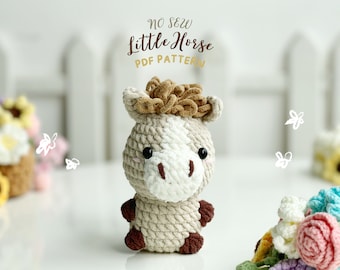 Horse No Sew Crochet Pattern, No Sew Amigurumi Crochet Patterns, Crochet Pattern, Plushie Pattern